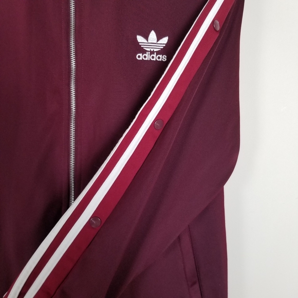 Adidas Adibreak Track Jacket Large Burgundy - Picture 4 of 8